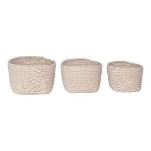 Set 3 cosuri bej din bumbac Cadima House Nordic