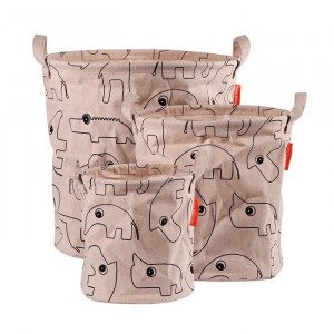 Set 3 cosuri roz din bumbac si poliester Zoo Powder Done by Deer