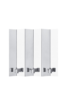 Set 3 suporturi lumanare argintii din metal pentru perete 32 cm Eddy Ferm Living