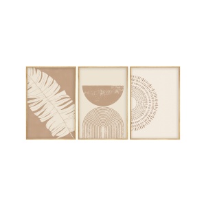 Set 3 tablouri multicolore din lemn 35x50 cm Huhu259 The Home Collection