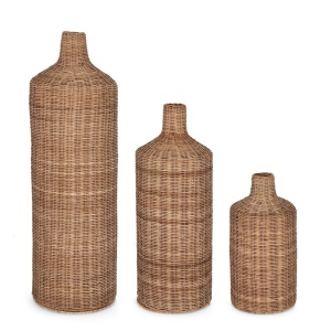 Set 3 vaze decorative maro din ratan Kadin Bizzotto