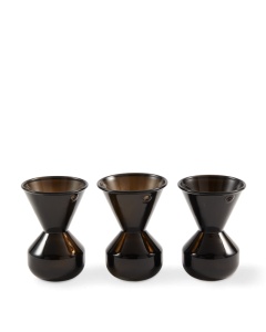 Set 3 vaze negre din sticla 9 cm Fat Neck Pols Potten