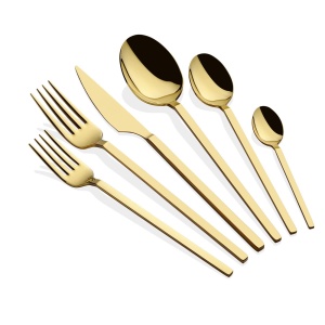Set 36 tacamuri aurii din metal Carre The Home Collection