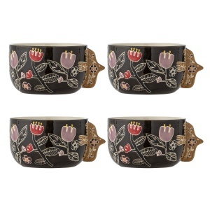 Set 4 boluri multicolore din ceramica 720 ml Vivielle Bloomingville