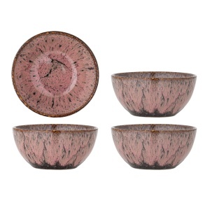Set 4 boluri roz din ceramica 650 ml Rayen Creative Collection