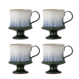 Set 4 cani albastre din ceramica 250 ml Odile Creative Collection