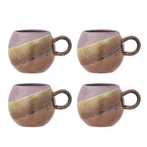 Set 4 cani mov din ceramica 275 ml Paula Bloomingville