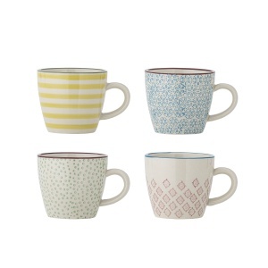 Set 4 cani multicolore din ceramica 280 ml Patrizia Bloomingville