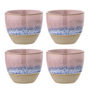 Set 4 cesti roz din ceramica 195 ml Paula Bloomingville