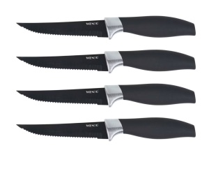 Set 4 cutite negre din metal Otis Wenko