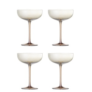 Set 4 pahare pentru cocktail maro bronz din sticla 325 ml Aston Bloomingville