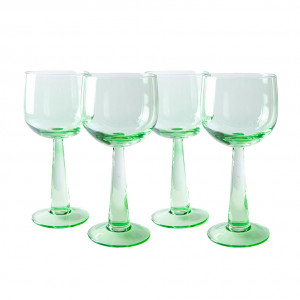 Set 4 pahare pentru vin verzi din sticla 200 ml Emerald HK Living