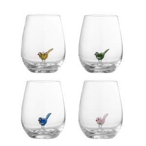 Set 4 pahare transparente din sticla 560 ml Misa Bloomingville