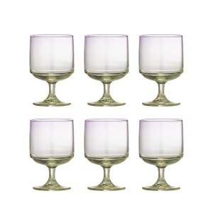 Set 6 pahare multicolore din sticla 300 ml Luciana Bloomingville