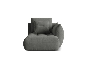 Sezlong canapea modulara gri inchis din textil pentru 1 persoana Bloom Wind Right Lounge Micadoni