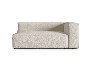 Sezlong pentru canapea modulara bej din textil pentru 3 persoane Nuria Boucle Right Micadoni