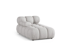 Sezlong pentru canapea modulara gri deschis din textil pentru 1 persoana Bellis Liberty Left Micadoni