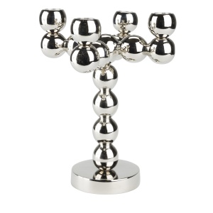 Sfesnic argintiu din metal 26 cm Bubbles Four Zuiver