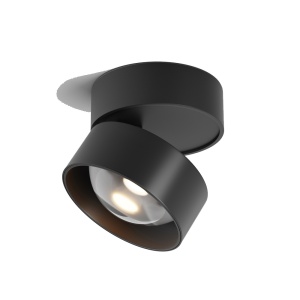 Spot negru din metal Lens Lum Maytoni