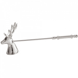 Stingator lumanare din metal argintat 26 cm Deer Edzard