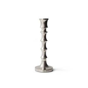Suport lumanare argintiu din metal 25 cm Forged III HKliving