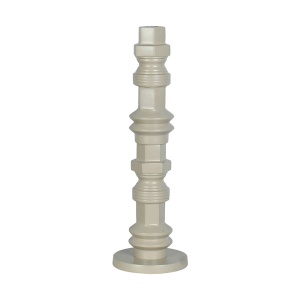 Suport lumanare bej din metal 38 cm Totem Zuiver