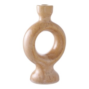 Suport lumanare maro din ceramica 24 cm Irene House Nordic