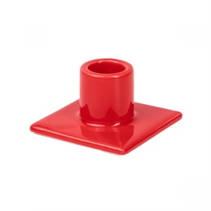 Suport lumanare rosu din ceramica 4 cm Red Seletti