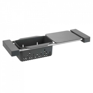Suport pentru chiuveta gri/argintiu din polipropilena si inox 14x77 cm Cami Wenko