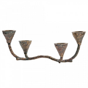 Suport pentru lumanari aramiu din aluminiu 15 cm Ground Be Pure Home