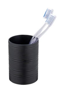 Suport pentru periute dinti negru din plastic 8x10 cm Lyon Wenko