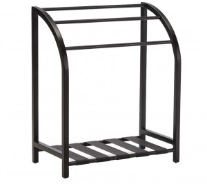 Suport prosoape negru din lemn 76 cm Tulum Thai Natura