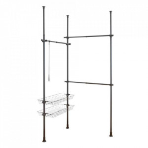 Suport umerase negru din metal 300 cm Herkules Duo Wenko
