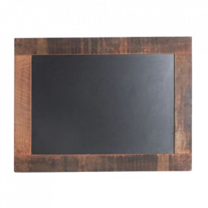 Tabla de scris neagra/maro din lemn reciclat 60x80 cm Manilla Raw Materials
