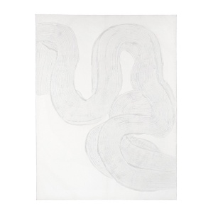 Tablou alb din fibre naturale 90x120 cm Texture Snake Bizzotto