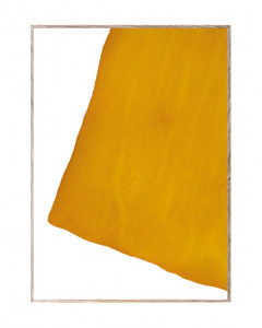 Tablou alb/galben cu rama din lemn Yellow I Paper Collective