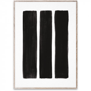 Tablou alb/negru cu rama din lemn Make 01 Paper Collective