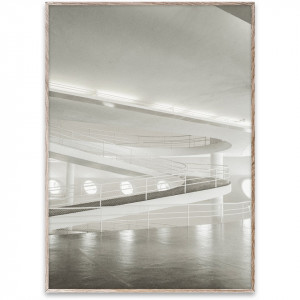 Tablou alb/negru cu rama din lemn Poetic Concrete 01 Paper Collective