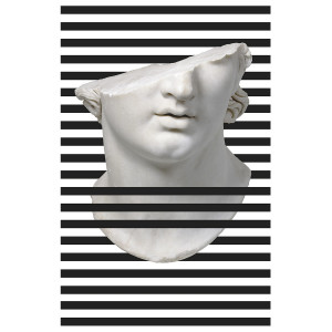 Tablou alb/negru din plastic 100x150 cm Ovio Thai Natura