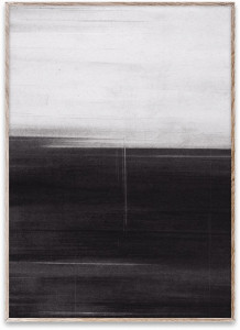 Tablou gri cu rama din lemn 50x70 cm Charcoal Paper Collective