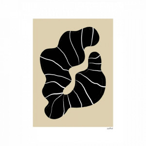 Tablou multicolor cu rama din lemn 50x70 cm Beach Find Paper Collective