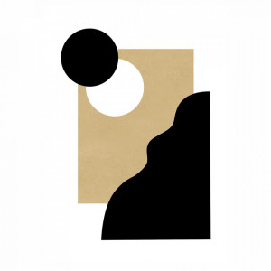 Tablou multicolor cu rama din lemn 50x70 cm Libre Paper Collective