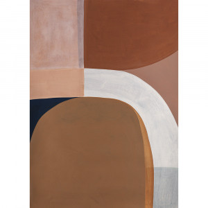 Tablou multicolor cu rama din lemn 50x70 cm Painted Shapes 01 Paper Collective