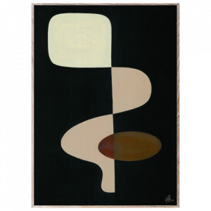 Tablou multicolor cu rama din lemn Faces 02 Paper Collective