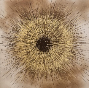 Tablou multicolor din fibre naturale 100x100 cm Bold Bizzotto