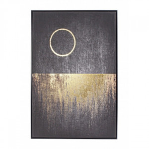 Tablou negru/auriu din MDF si canvas 82x122 cm Bold Bizzotto