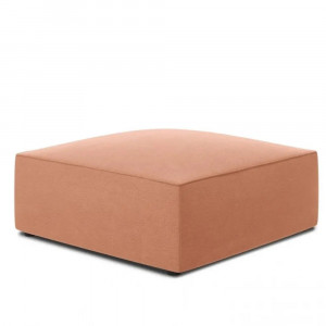 Taburet patrat roz din catifea 93x93 cm Ruby Micadoni