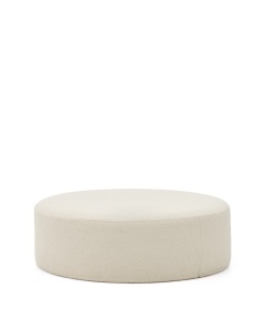Taburet rotund ecru din textil 120 cm Kaeli Kave Home