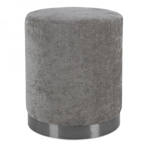 Taburet rotund gri din textil 35 cm Ernestine Frost Bizzotto