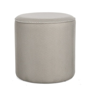 Taburet rotund gri din textil 42 cm Oleysa Bizzotto